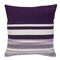 Nassau Collection Striped Square Throw Pillow - 18" - Purple and White